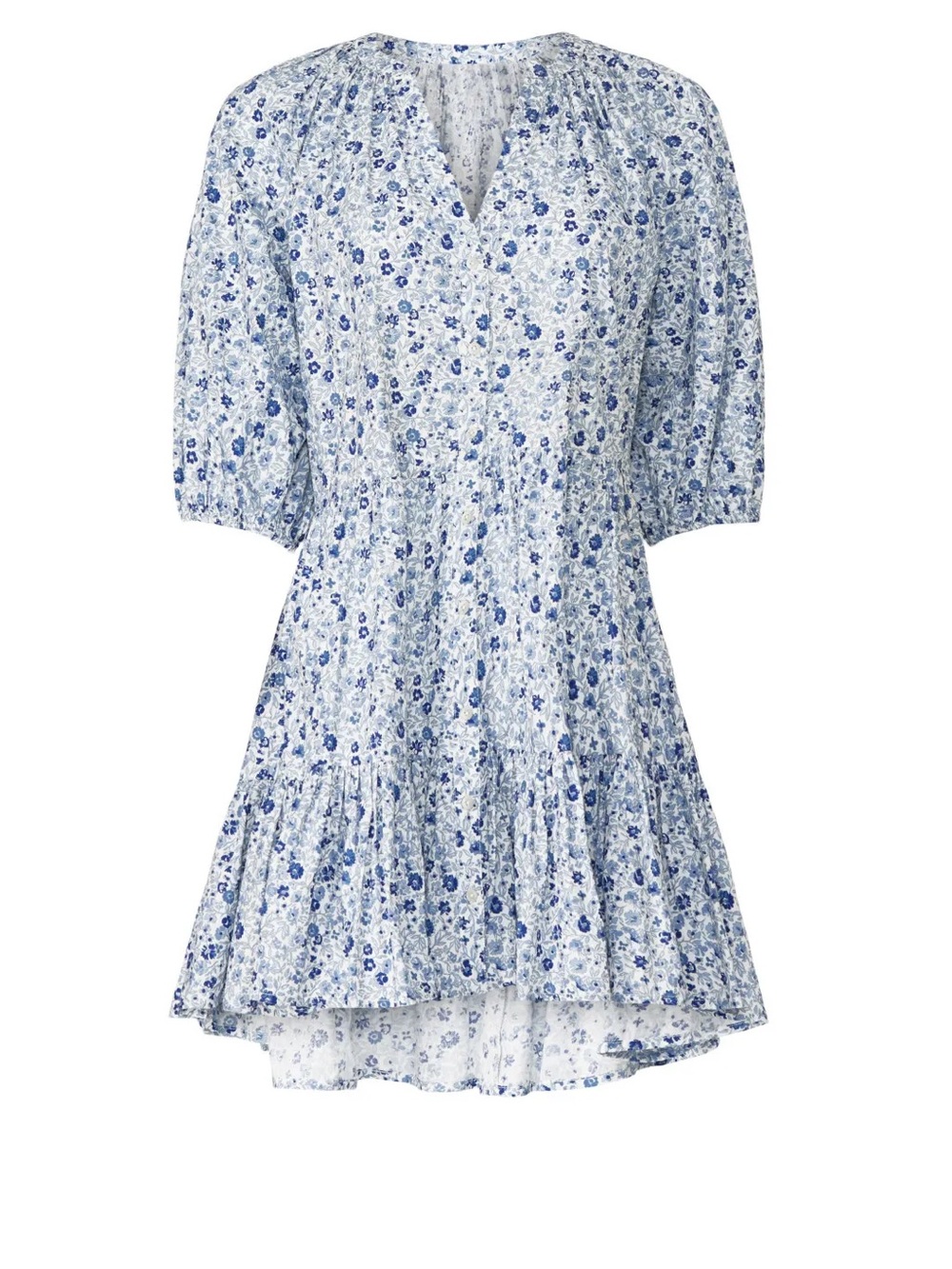 Apiece Apart Navy and White Floral Dress